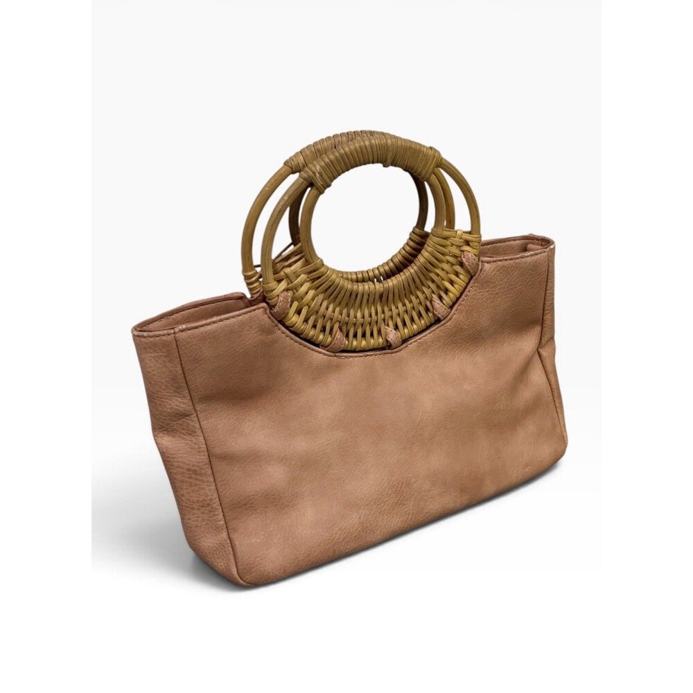 Anthropologie Women's Rattan Ring Satchel Purse